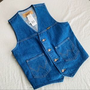 NWT Vintage Classic Wrangler Denim Vest